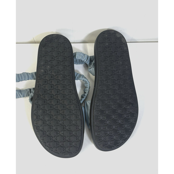 Sam Edelman Velma Blue Ruched Strap Leather Sandal Size 8.5M Resortwear Boho - Picture 4 of 5